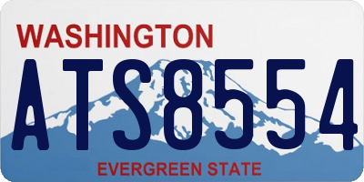 WA license plate ATS8554