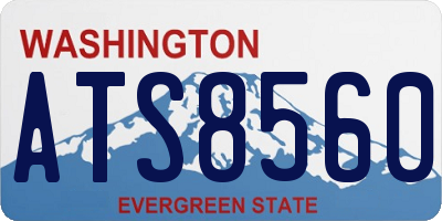 WA license plate ATS8560