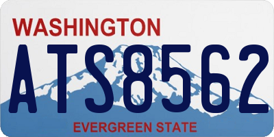 WA license plate ATS8562