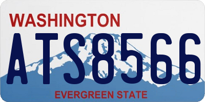 WA license plate ATS8566