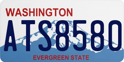 WA license plate ATS8580