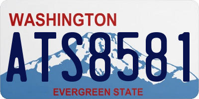 WA license plate ATS8581