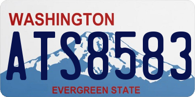 WA license plate ATS8583