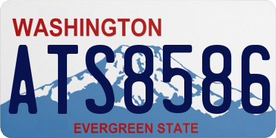 WA license plate ATS8586
