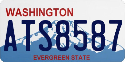 WA license plate ATS8587