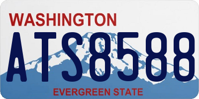 WA license plate ATS8588