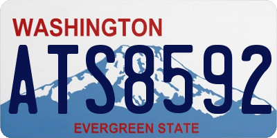 WA license plate ATS8592