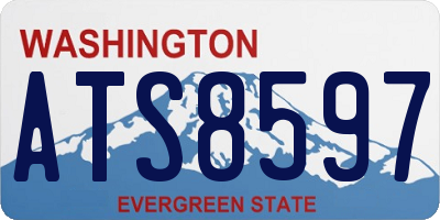 WA license plate ATS8597