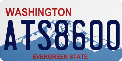 WA license plate ATS8600