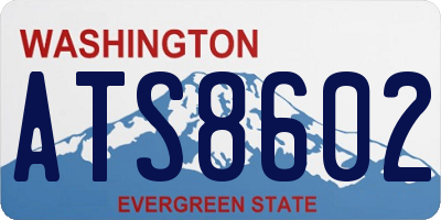 WA license plate ATS8602