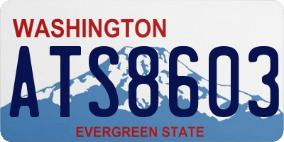 WA license plate ATS8603