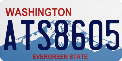 WA license plate ATS8605