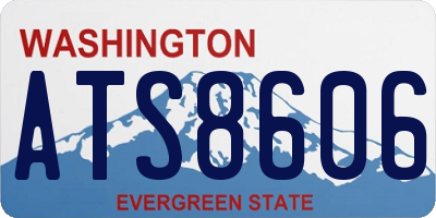 WA license plate ATS8606