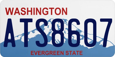 WA license plate ATS8607