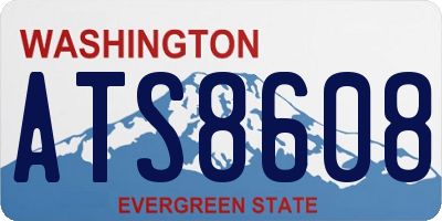 WA license plate ATS8608