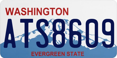 WA license plate ATS8609