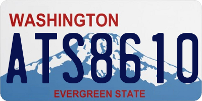 WA license plate ATS8610