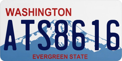 WA license plate ATS8616