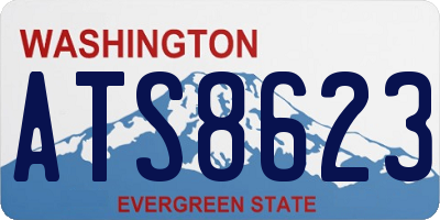 WA license plate ATS8623