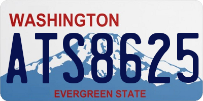 WA license plate ATS8625