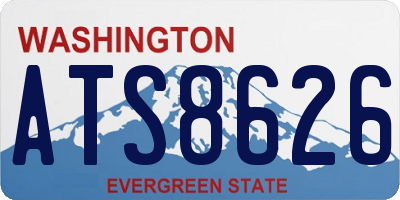 WA license plate ATS8626