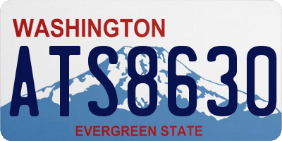 WA license plate ATS8630