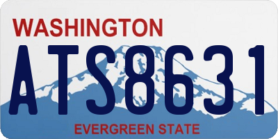 WA license plate ATS8631