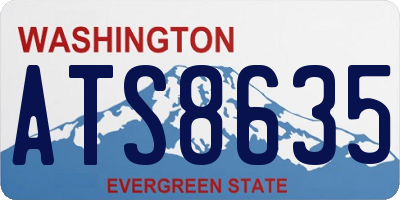 WA license plate ATS8635