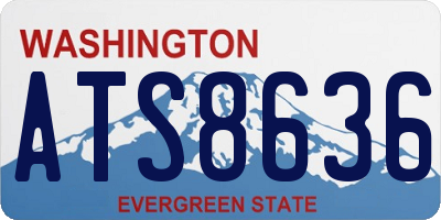 WA license plate ATS8636