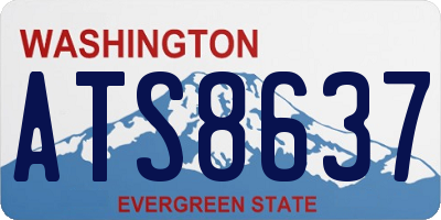 WA license plate ATS8637