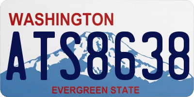 WA license plate ATS8638