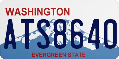 WA license plate ATS8640