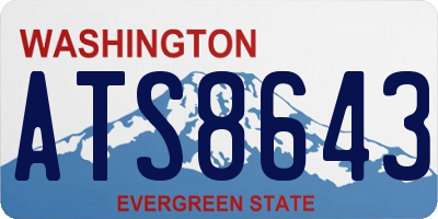 WA license plate ATS8643