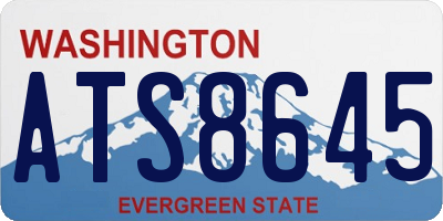 WA license plate ATS8645