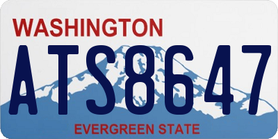 WA license plate ATS8647