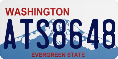 WA license plate ATS8648