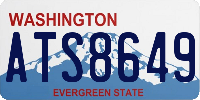 WA license plate ATS8649