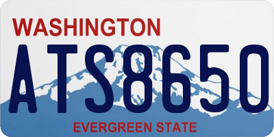WA license plate ATS8650