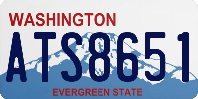 WA license plate ATS8651