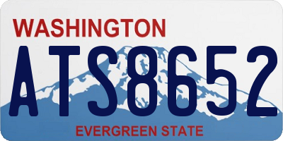 WA license plate ATS8652