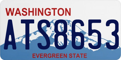 WA license plate ATS8653