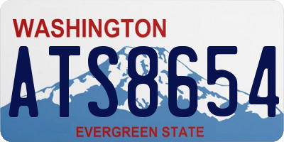 WA license plate ATS8654