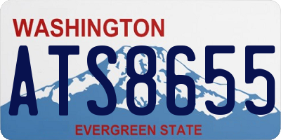 WA license plate ATS8655