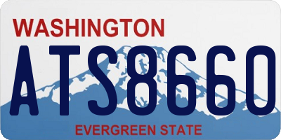 WA license plate ATS8660