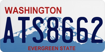 WA license plate ATS8662