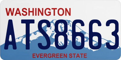 WA license plate ATS8663