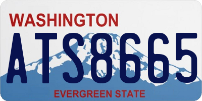 WA license plate ATS8665