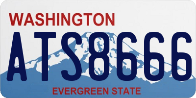 WA license plate ATS8666