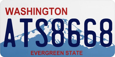 WA license plate ATS8668