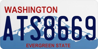 WA license plate ATS8669